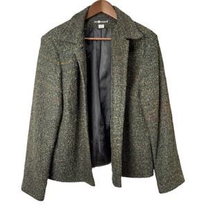 Women's Vintage Sag Harbor Gray Multi-Flecked Tweed Blazer Jacket